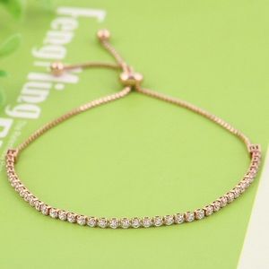 Adjustable rhinestone bracelet